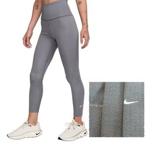 Nike Grey Herringbone High-Waist Leggings